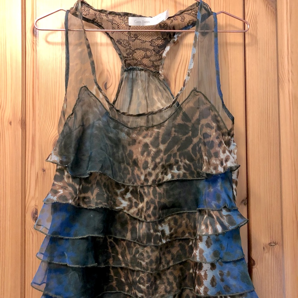 Costa Blanca Chiffon Sleeveless Top